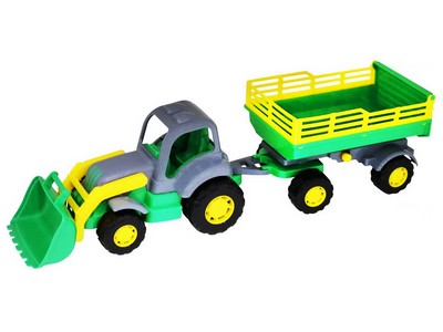 Трактор "Крепыш" с прицепом №2 и ковшом