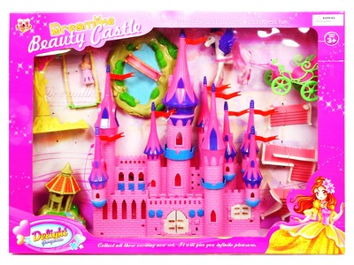 Замок Beauty Castle с куклой и косметикой (свет) сред. 548M