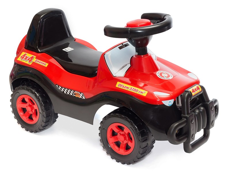 Машина-каталка Джипик красно-черный