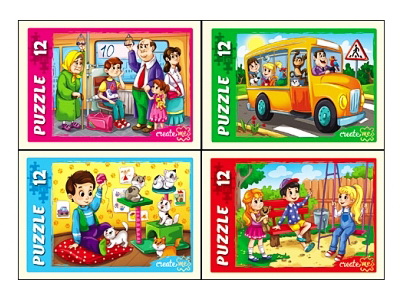 ПАЗЛЫ 12 элементов. КОМИЧНЫЕ КАРТИНКИ кратно 32