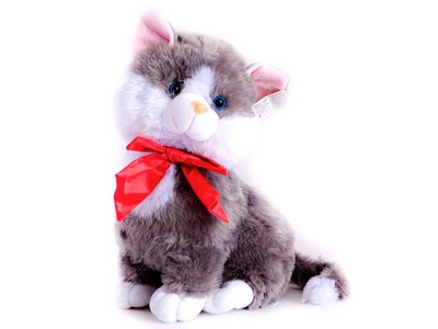 Кошка сидит бант атлас 1955/24