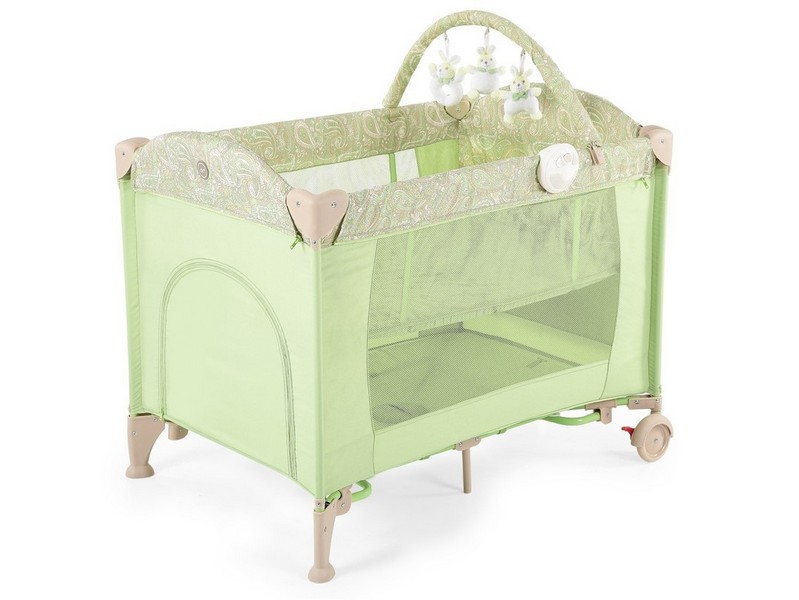 Кровать-манеж  Happy Baby "Lagoon V2" Green (зеленый) в комплекте с пеленальным столиком 17667ХБ