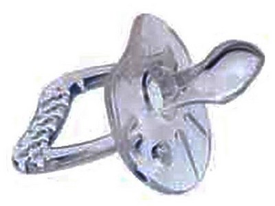 Пустышка цельносиликоновая, с прикусом 3+ 402БУС