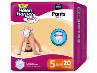 Детские подгузники-трусики Helen Harper Baby Junior (12-18 кг.) 20 шт.