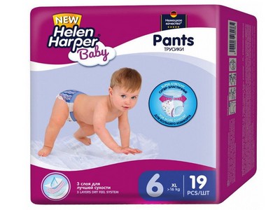 Детские подгузники-трусики Helen Harper Baby XL (16 кг+) 19 шт.
