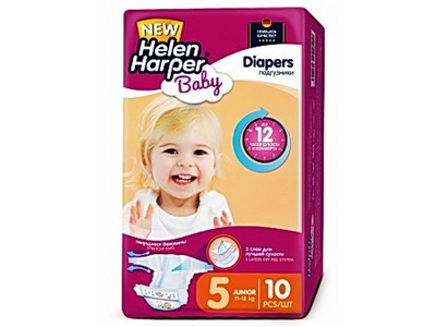 Детские подгузники Helen Harper Baby Junior (11-25 кг.) 10 шт.
