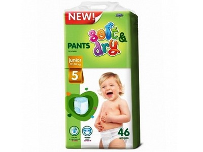 Детские подгузники-трусики  Helen Harper Soft & Dry Junior (12-18 кг.) 46 шт.