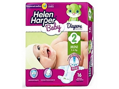 Детские подгузники Helen Harper Baby Mini (3-6 кг.) 16 шт.
