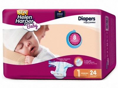 Детские подгузники Helen Harper Baby Newborn (2-5 кг.) 24 шт.