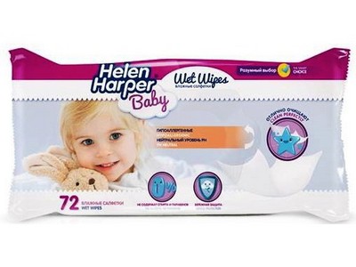 Детские влажные салфетки Helen Harper Baby 72 шт.