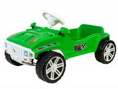 Машина-каталка педальная зеленая