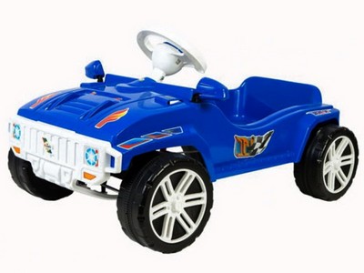 Машина-каталка педальная синяя
