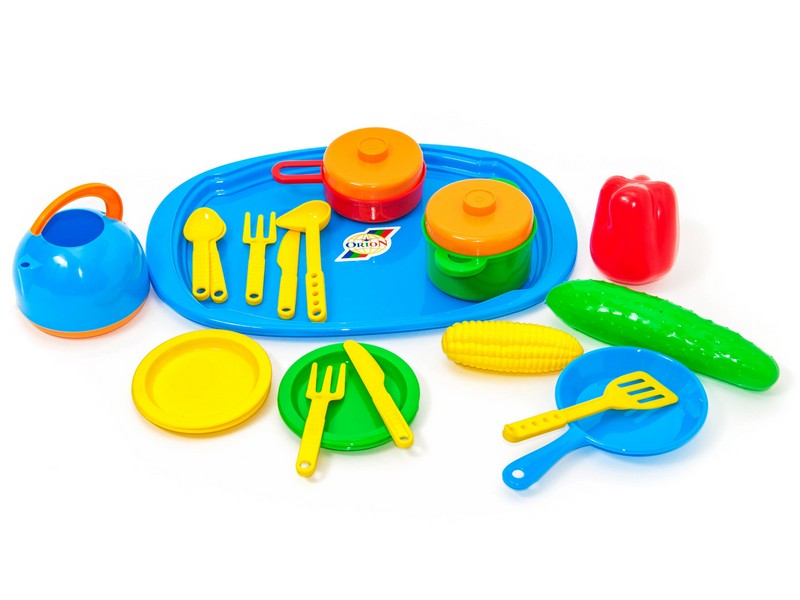 Набор детской посуды с разносом