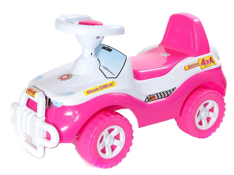 Машина-каталка Джипик розовый