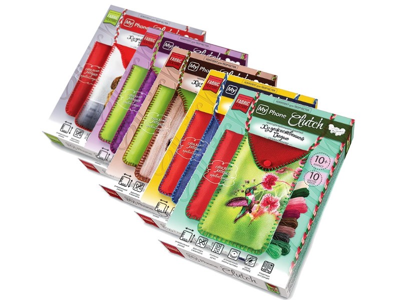 Комплект для творчества "My Phone Clutch " вышивка гладью