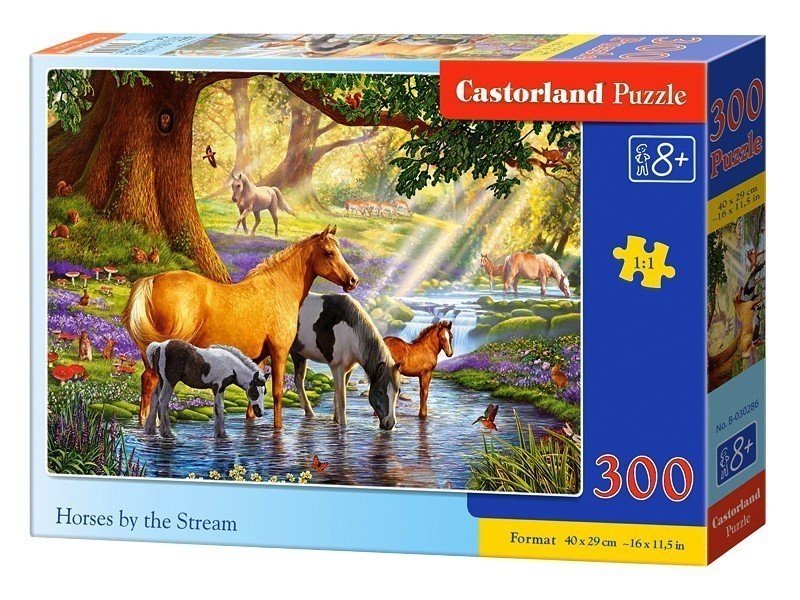 Пазлы Castorland 300 Лошади на водопое