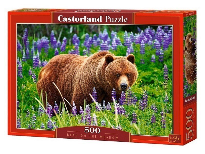 Пазлы Castorland 500 Медведь в поле цветов