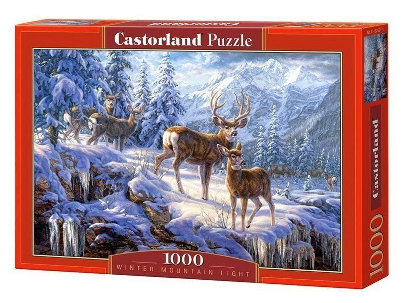 Пазлы Castorland 1000 Олени на снежной поляне