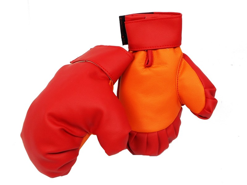 Перчатки боксерские (красно-оранжевые)
