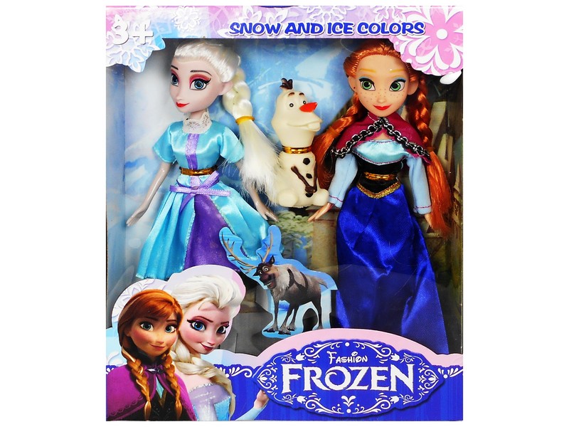 Набор из 2-х кукол Frozen с героем в кор. D2038