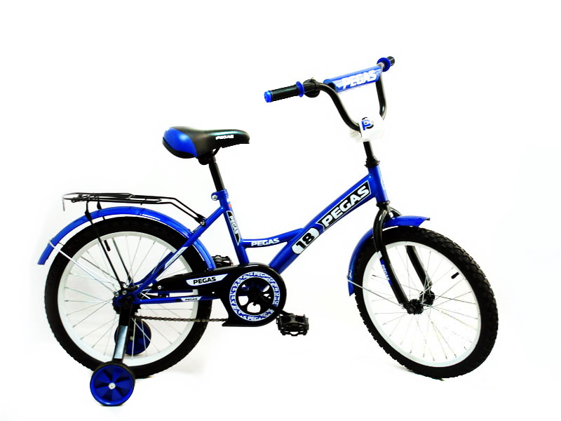 ВЕЛОСИПЕД BMX 18" "ПЕГАС" (ДОП. КОЛЕСА, ЗВОНОК) СИНИЙ 180503P-P1