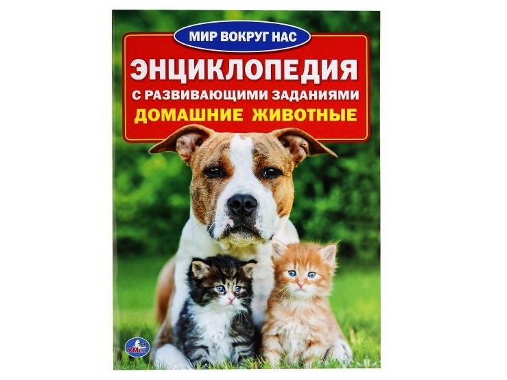 ЭНЦИКЛОПЕДИЯ А4. ДОМАШНИЕ ЖИВОТНЫЕ (С РАЗВИВАЮЩИМИ ЗАДАНИЯМИ) брошюра
