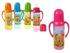 Бутылочка с ручками цветная 250 мл 1912