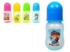 Бутылочка цветная с талией 150 мл 1913