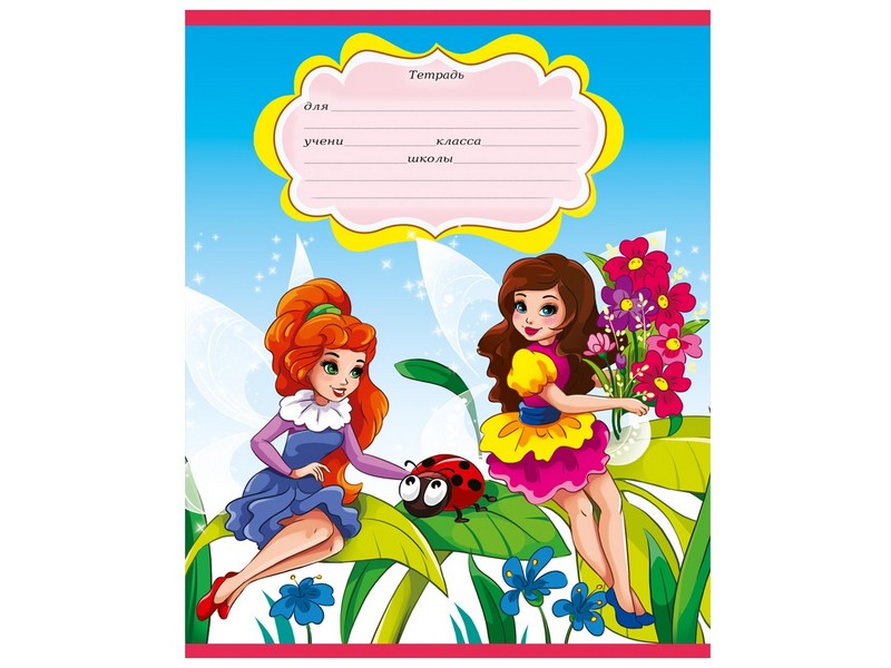 Тетрадь ЧАСТАЯ КОСАЯ ЛИНИЯ 12л. "Цветочные феи-3" (обл. картон хромэр)