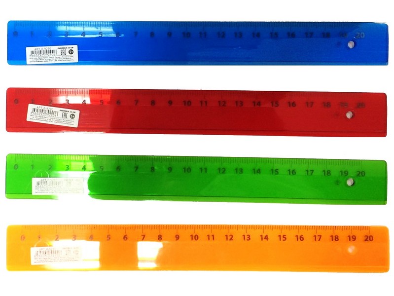 Линейки 20 см ЦВЕТНОЕ ПРОЗРАЧНОЕ АССОРТИ (Л-9290)