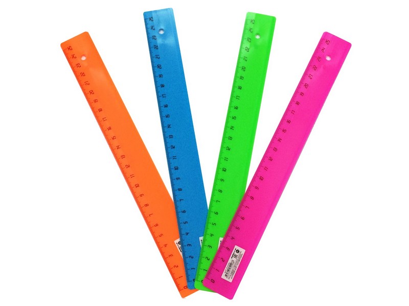 Линейка 25 см ЦВЕТНОЕ АССОРТИ Л-9296