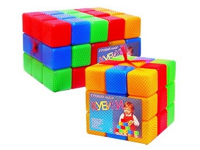 Набор кубиков Цветные 27 эл.