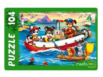 ПАЗЛЫ 104 элемента. ЩЕНКИ-СПАСАТЕЛИ