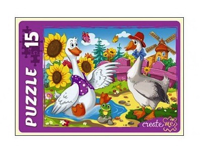 Купить оптом МАКСИ-ПАЗЛЫ 15 элементов. ДВА ВЕСЁЛЫХ ГУСЯ в Луганске