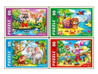 ПАЗЛЫ 80 элементов. ВЕСЕЛЫЕ ИСТОРИИ кратно 16