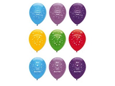 Воздушный шарик "С Рождением сына" ассорти 3 дизайна (50 шт, диаметр 12 д/29 см) ШВ-4872