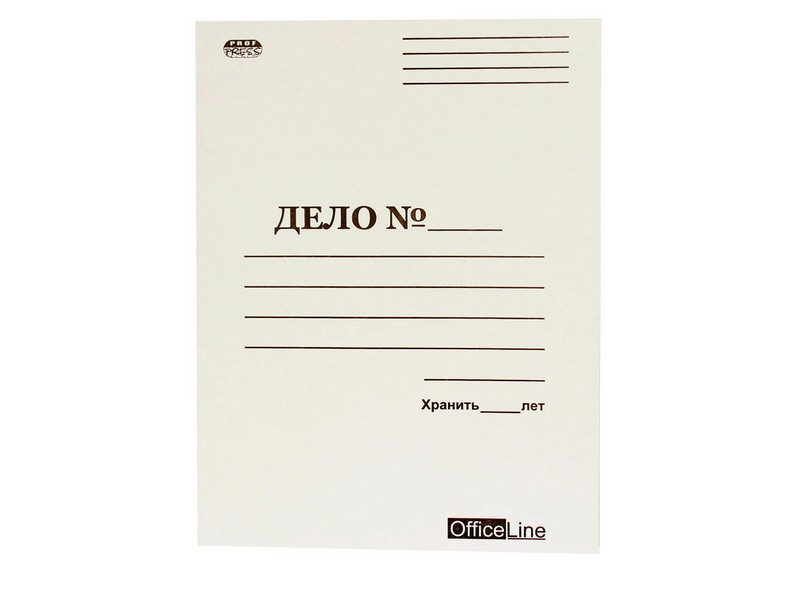 Папка-обложка "ДЕЛО" мелованная-1 280г/м2, белая
