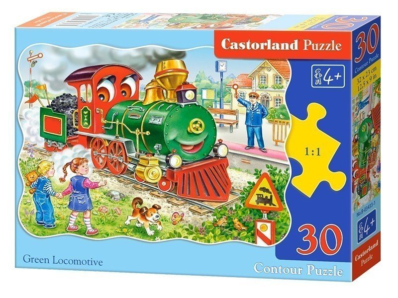 Пазлы Castorland 30 Зеленый локомотив
