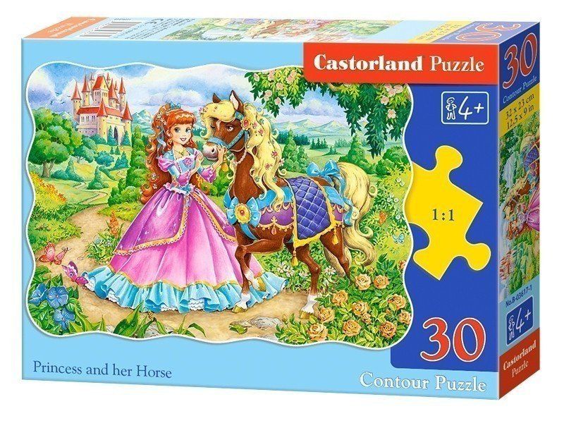 Пазлы Castorland 30 Принцесса и лошадь