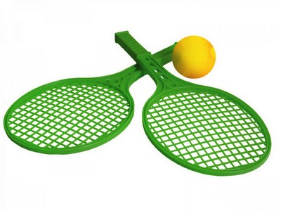 Ракетки тенисные с мячиком МАЛЫЕ 42*18см