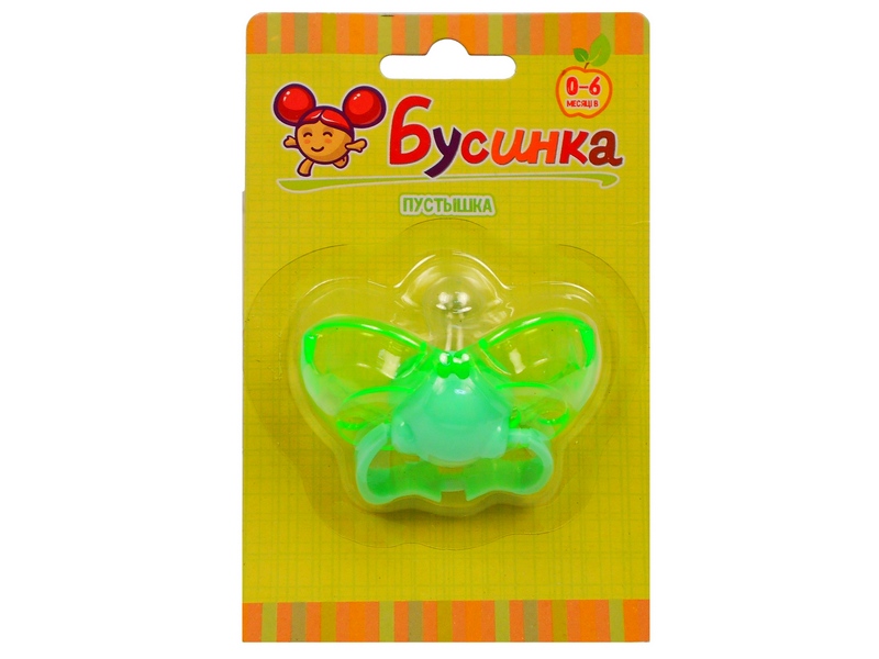 Пустышка-ракушка, силиконовый сосок 0-6 мес 404БУС0-6