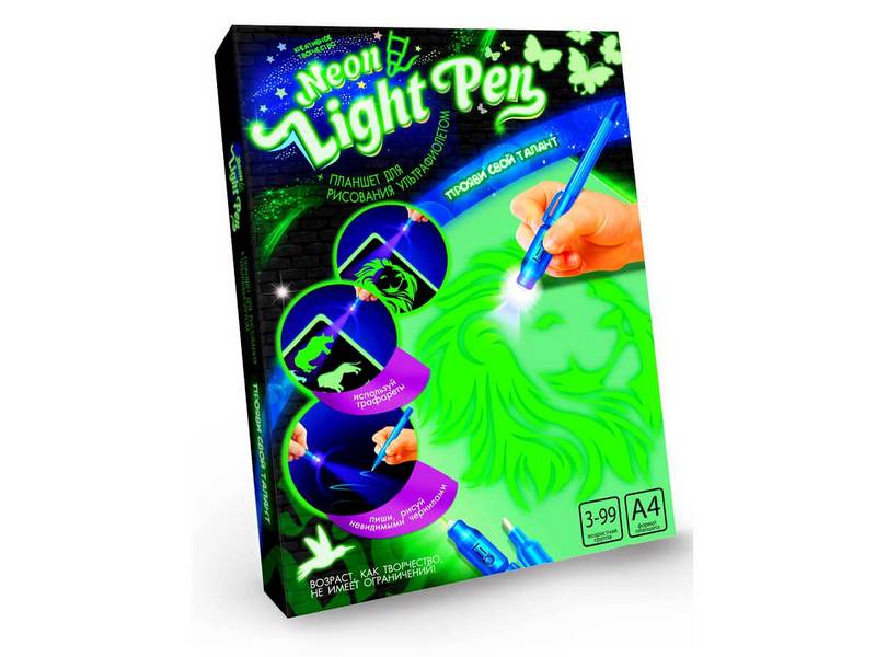 Набор креативного творчества «Планшет для рисования ультрафиолетом» серии «NEON LIGHT PEN»