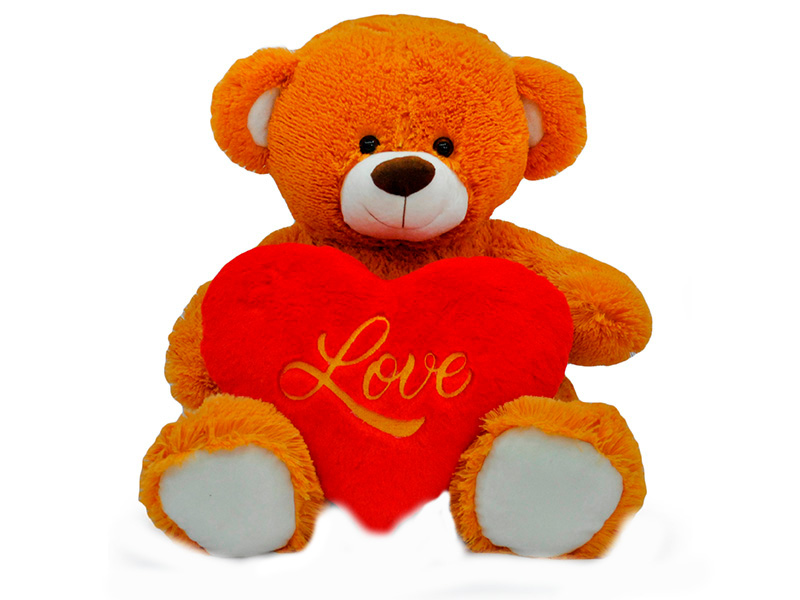 Мишка Тошка с сердцем (рыжий) 201901/25/50