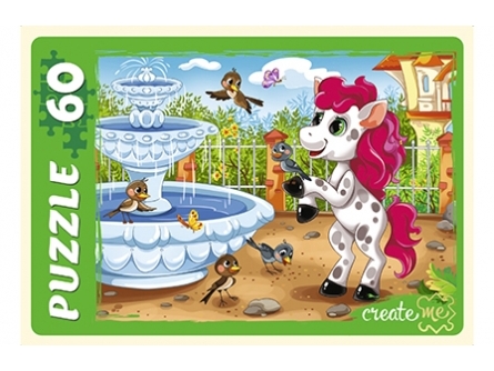 ПАЗЛЫ 60 элементов. ПОНИ У ФОНТАНА