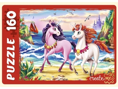 ПАЗЛЫ 160 элементов. ЕДИНОРОГИ У МОРЯ