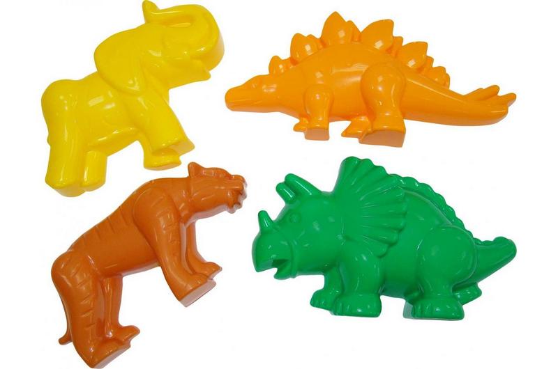 Формочки (тигр+мамонт+динозавр №1+динозавр №2)