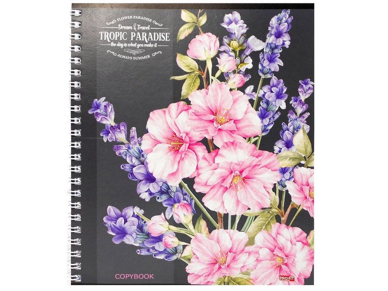 Тетрадь КЛЕТКА 48л. ЭЛЕГАНТНЫЕ БУКЕТЫ (гребень, цвет. мелов. обл.) 48-1768