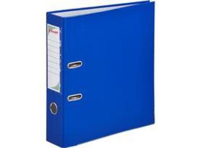 Папка-регистратор с арочн.мех регр PVC СИНЯЯ (ПО-2890) с карманом, собранная, 50мм