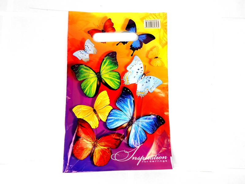 Купить оптом Пакет полиэтиленовый вырубной "ВДОХНОВЕНИЕ" (бабочки) 20*30см в Луганске
