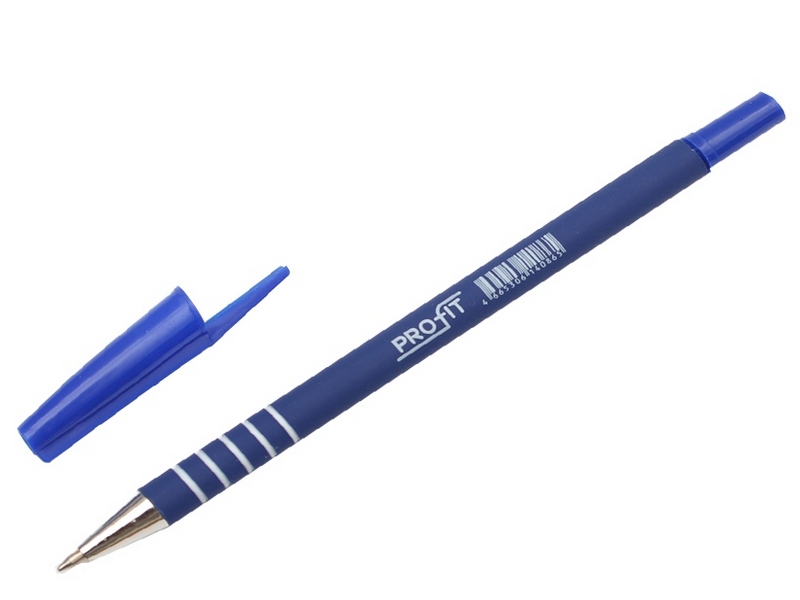 Ручка шариковая с гипом SOFT TOUCH СИНЯЯ d=0,7 mm (50шт/уп) РШ-4086